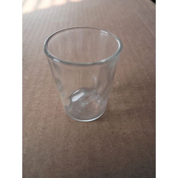 Clear Glass Offset Wave Optic Shot Glass - Picture 3 of 6